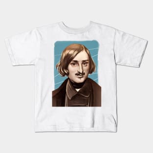 Russian Novelist Nikolai Gogol illustration Kids T-Shirt